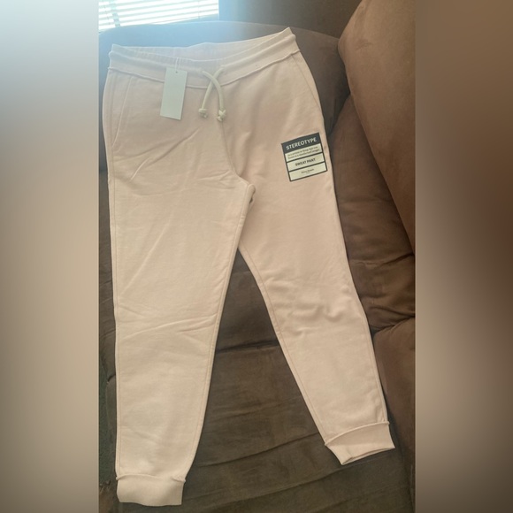 NWT Mens Maison Margiela Stereotype Organic Cotton Sweatpants Size 52 Peony Pink - Picture 3 of 13